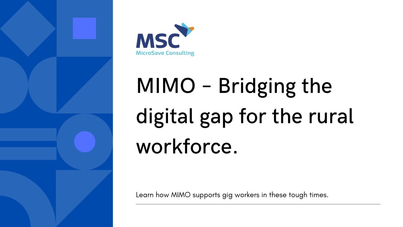MIMO – Bridging the digital gap for the rural workforce.
